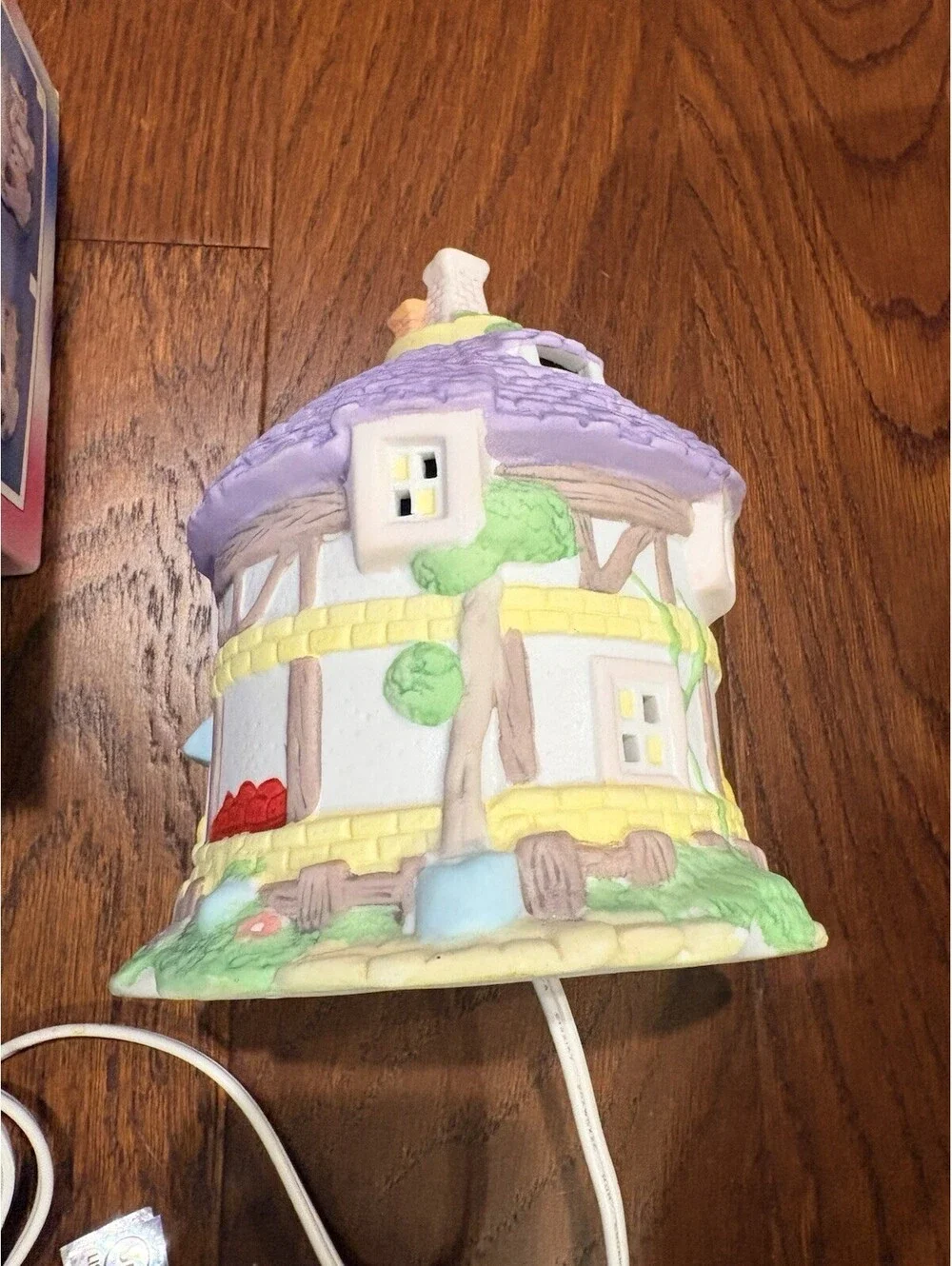 Easter Bunny Vintage Porcelain Light Up Village House Bakery With Cord